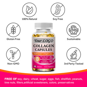 Özel etiket OEM 120 adet cilt parlatma ve eklem ve saç ve çivi sağlık bağışıklık desteği beslenme kollajen kapsül - Product Image 5
