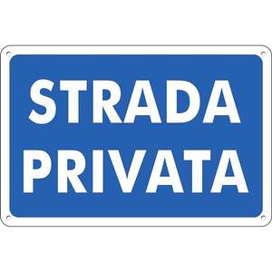 Señal de herramienta de torneado 'PRIVATE ROAD' de 20x30 cm - Product Image 1