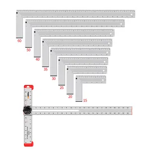 High Quality L Shape Aluminium Try Square Measuring Ruler Tool For Woodworking