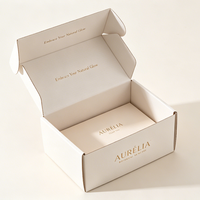 Boîte d'expédition pour produits de beauté et soins de la peau, recyclable, auto-scellante, imprimée sur mesure, en papier kraft ondulé écologique, personnalisable