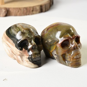 Cráneos de Madera Petrificada Natural al por Mayor, Regalo Único de Estilo Bohemio para Navidad, Halloween, Día de San Valentín - Product Image 4