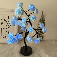 Arbre artificiel en forme de rose LED, lumières de nuit à LED blanc chaud, variateur d'intensité, IP33, chambre à coucher, occasions spéciales, Saint-Valentin