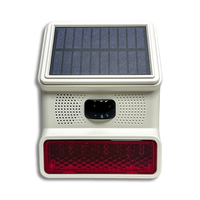 Alarme sonore et visuelle sans fil à énergie solaire avec une durée de veille extrêmement longue et une fonction d'avertissement sonore et visuelle puissante