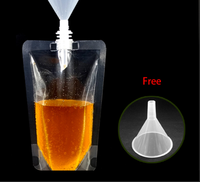 Sans BPA 100 ml nourriture boisson stand up sachets lait stockage boisson emballage sacs avec bec c a p