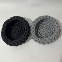 Vente en gros d'usine, produit pour animaux de compagnie, lit rond tissé à la main, doux et confortable, avec logo personnalisé, pour chats et petits chiens