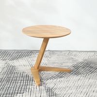 Table basse ronde en chêne massif, meubles de maison personnalisés, table d'appoint ronde en bois