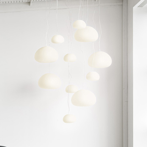 Décoration de restaurant Luminaires modernes Salon Lampes à <span class=keywords><strong>suspension</strong></span> à LED <span class=keywords><strong>Boule</strong></span> de verre Lustre suspendu - Product Image 6