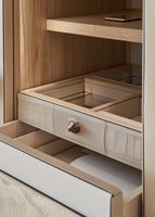 Armoire contemporaine extensible et réglable sur mesure pour chambre à coucher avec grande capacité de rangement