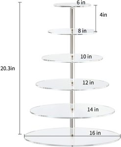 <span class=keywords><strong>Support</strong></span> à cupcakes en acrylique à 5 niveaux pour mariage, <span class=keywords><strong>support</strong></span> à gâteaux en cristal, supports à gâteaux en gros - Product Image 4