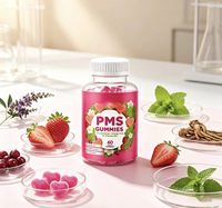 Complément Alimentaire Marque Blanche 60 Gummies PMS : Gommes de Chasteberry, Dong Quai et Vitamine B6 pour Femmes – Améliore l'Humeur et Soulage la Douleur