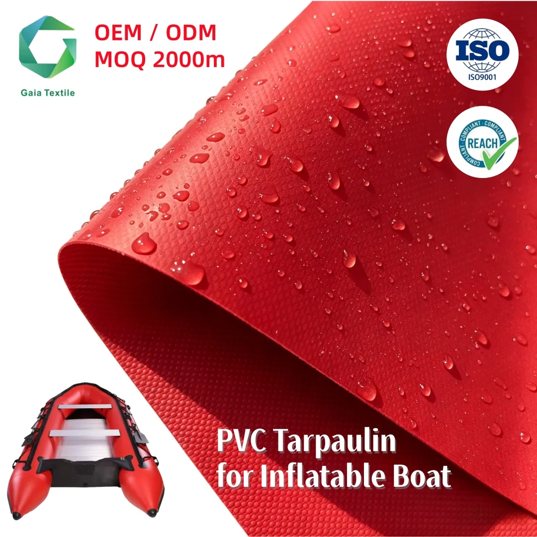 Eco Friendly Heavy Duty Waterproof Anti-UV High Tensile 1050gsm 1000D PVC/Polyester Tarpaulin Inflatable Boat Fabric