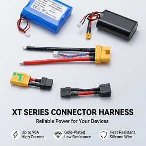 Özel XT30 XT60 XT90 Silikon Kablo Demeti Elektronik Güç Kablosu Montajı XT Kablolama Lityum Pil Endüstriyel Ekipmanlar için - Product Image 1