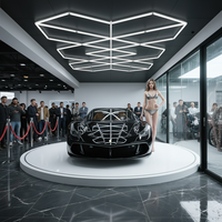 Éclairage d'exposition de qualité supérieure pour salons professionnels, 6500K, 120lm/W, PC, dimmable, OEM/ODM, assemblage DIY, haute luminosité pour exposition automobile