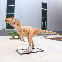 Wetterfeste Fiberglas-Dinosaurier-Skulpturen für den Außenbereich Maßgefertigte Lebensgroße Tierstatuen mit Motorantrieb für Kindergärten und Schulen