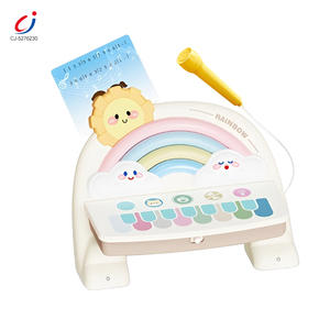 Jouet musical pour enfants Chengji Piano Touch Toy, clavier, instruments de musique, lumière, mini piano électrique multifonctionnel arc-en-ciel, jouet sensoriel musical - Product Image 1