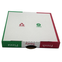 Großhandel E Flöte Take Away Schwarz Custom Print Pizza Boxen Fast Food Karton Pizza Verpackungs box