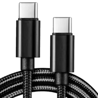 Kabel Pengisian Cepat Tipe C ke Tipe C Multifungsi untuk Transfer Data Ponsel, Harga Terjangkau 1m atau Sesuai Pesanan