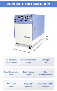 Concentrateur d'<span class=keywords><strong>oxygène</strong></span> haute pression 10L avec aspiration médicale chirurgicale à pression négative et <span class=keywords><strong>air</strong></span> de compresseur - Product Image 6