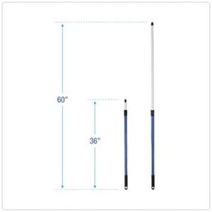 Barra telescópica de aluminio Boardwalk para plumero de microfibra de 36 a 60 pulgadas, herramienta de limpieza doméstica azul - Product Image 3