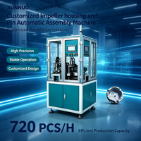 Machine d'assemblage de boîtiers de compteurs d'eau automatiques haute capacité personnalisée avec moteur, insertion de broches, contrôle PLC et contrôle visuel de la qualité