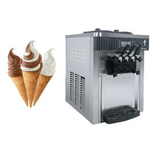 Machine à crème glacée commerciale 20L-28L/H, machine à crème glacée 3 saveurs - Product Image 1