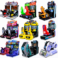 Machine de jeu d'arcade de course de motos, grand modèle commercial, à monnayeur, avec paiement par code, en alliage d'aluminium