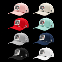 Gorra de Béisbol de 5 Paneles con Parche de Cuero Personalizado, Logotipo Bordado en 3D, Gorra Deportiva con Cuerda, Gorra de Golf Impermeable