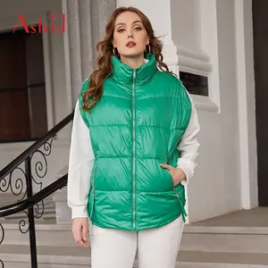 新作ファッション卸売レディース防水プラスサイズフグベストキルティングジャケット女性防風ブラックコート女性冬