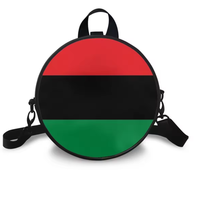 Sac rond en PU pour femme avec drapeau régional de Kosrae, sac à dos à bandoulière avec sangle amovible et sac à bandoulière