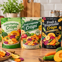 Gefreeze-droogde fruit- en groentesnacks in staande pouch, op maat bedrukt, aluminiumfolie, food grade mylar, hersluitbare notenverpakkingen