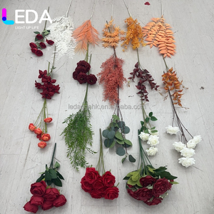 LEDA Ensemble de fleurs artificielles en forme de corne pour arche de mariage, Orangé, Ornement floral pour arche, Boule de fleurs pour toile de fond, pour décoration d'événements - Product Image 2