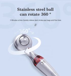 Masajeador Facial eléctrico 3D de mano, rodillo de acero inoxidable de microcorriente, equipo de belleza para uso doméstico, pluma de masaje de ojos vibratoria - Product Image 4