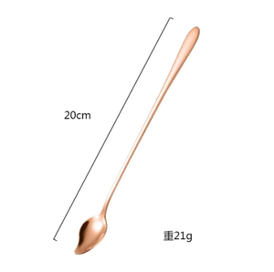 Cuchara Mezcladora de Acero Inoxidable 304 DFC04, Mango Cuadrado, Cuchara para Postres Helados, Cuchara para Mezclar Miel - Product Image 6