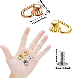 Pcs <b>Small</b> D Rings For Purse Purse Hardware For <b>Bag</b> Making Purse Making Supplies Black <b>Silver</b> Gold Light Gold - Product Image 2
