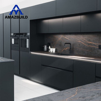 Ensemble complet d'armoires de cuisine modernes modulaires AMAZBUILD avec évier, meubles bas, robinet, charnières et accessoires de glissières de tiroirs