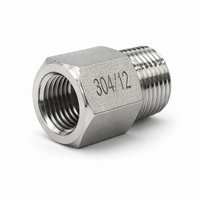 Adaptateur hexagonal sur mesure en acier inoxydable 304, usiné CNC, haute pression BSPP/BSPT 3000 PSI, filetage mâle-femelle 1/2 et 3/4 pouces