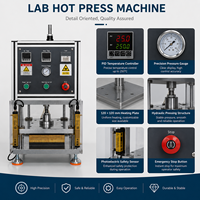 Machine de pressage à chaud pour batteries lithium-ion de laboratoire avec détection de pression pour la fabrication de cellules en pochette
