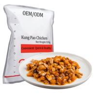Poulet Kung Pao précuit de qualité supérieure, prêt à cuisiner, surgelé rapidement, repas chinois préparé, vente en gros, OEM, ODM, fournisseur d'usine