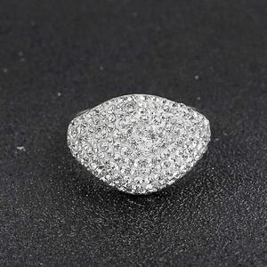 Bagues personnalisées en acier inoxydable de luxe, entièrement pavées de zircons cubiques, pour mariage, pour femme - Product Image 3