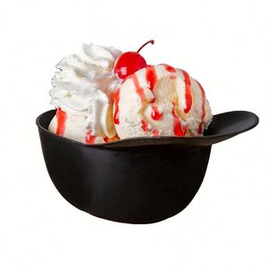 Bol à glace en forme de casque de baseball personnalisé de 8 oz en PP, coloré, en plastique écologique, contenants alimentaires - Product Image 3