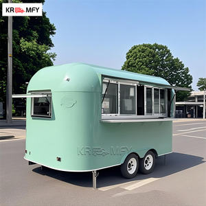 Remorque alimentaire rétro traditionnelle et épurée avec panneaux en aluminium poli pour cuisine mobile et barbecue - Product Image 2