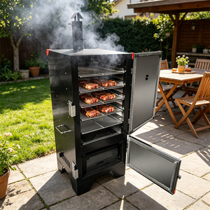 <span class=keywords><strong>Barbecue</strong></span> extérieur avec cheminée réglable, aérations ajustables et bac à charbon d'essence amovible - Product Image 4
