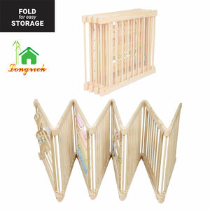 Corralito de madera Extra grande para niños pequeños y bebés Paneles de corralito de madera Valla de juego para bebés expandible cambiable - Product Image 4