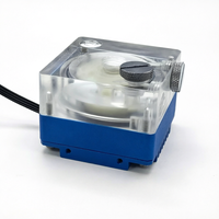 Pompe de refroidissement à eau silencieuse OCOCOO 9,6W 500LH 4M de hauteur de refoulement, roulement en céramique, PWM 2600RPM, ultra-silencieuse, en aluminium et acrylique pour PC de jeu DIY