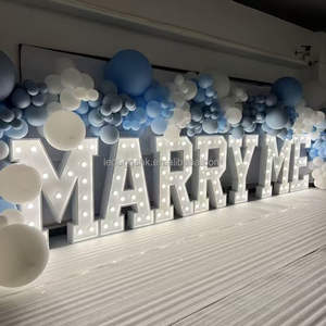 LEDA Modern NEW ARRIVAL Custom Party Decoration 4ft <b>Led</b> Marquee Letters MARRY ME Light <b>Number</b> Letters Proposal Props - Product Image 1
