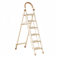 Escalier pliable pour la maison, compact et léger, idéal pour un usage domestique, escalier à 6 marches.