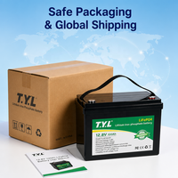Paket Sel Ion Surya Penyimpanan Energi BMS Performa Tahan Lama Baterai LiFePO4 12.8V Lithium 100ah Panel Surya dengan Baterai dan Inverter