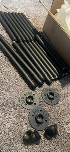 ชั้นเหล็กแขวนผนังอุตสาหกรรมชั้นวางของแบบย้อนยุคสีดำสไตล์วินเทจชั้นวางของแขวนติดเพดาน - Product Image 4