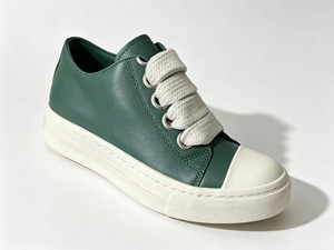 Baskets montantes décontractées en cuir à bout rond, à lacets, avec semelle en caoutchouc amortie, chaussures de ville tendance toutes saisons - Product Image 4