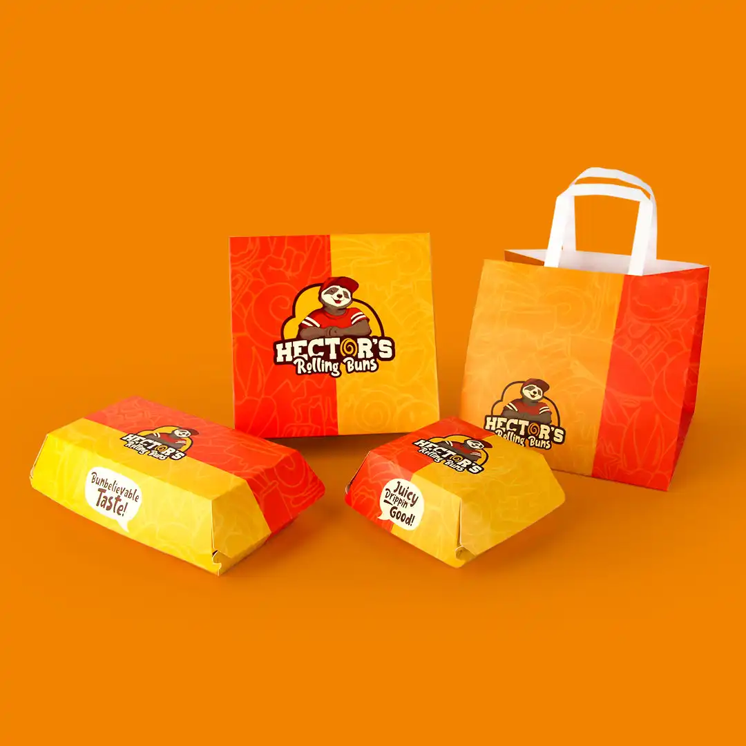 Disposable Logo Kraft Take Out Paper Lunch Burger Box For Packaging Hot Fast Food Grade Box Takeaway, Fry Food Fried Chicken Box